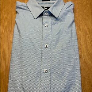 Men's Light Blue Casual Button-Down Shirt